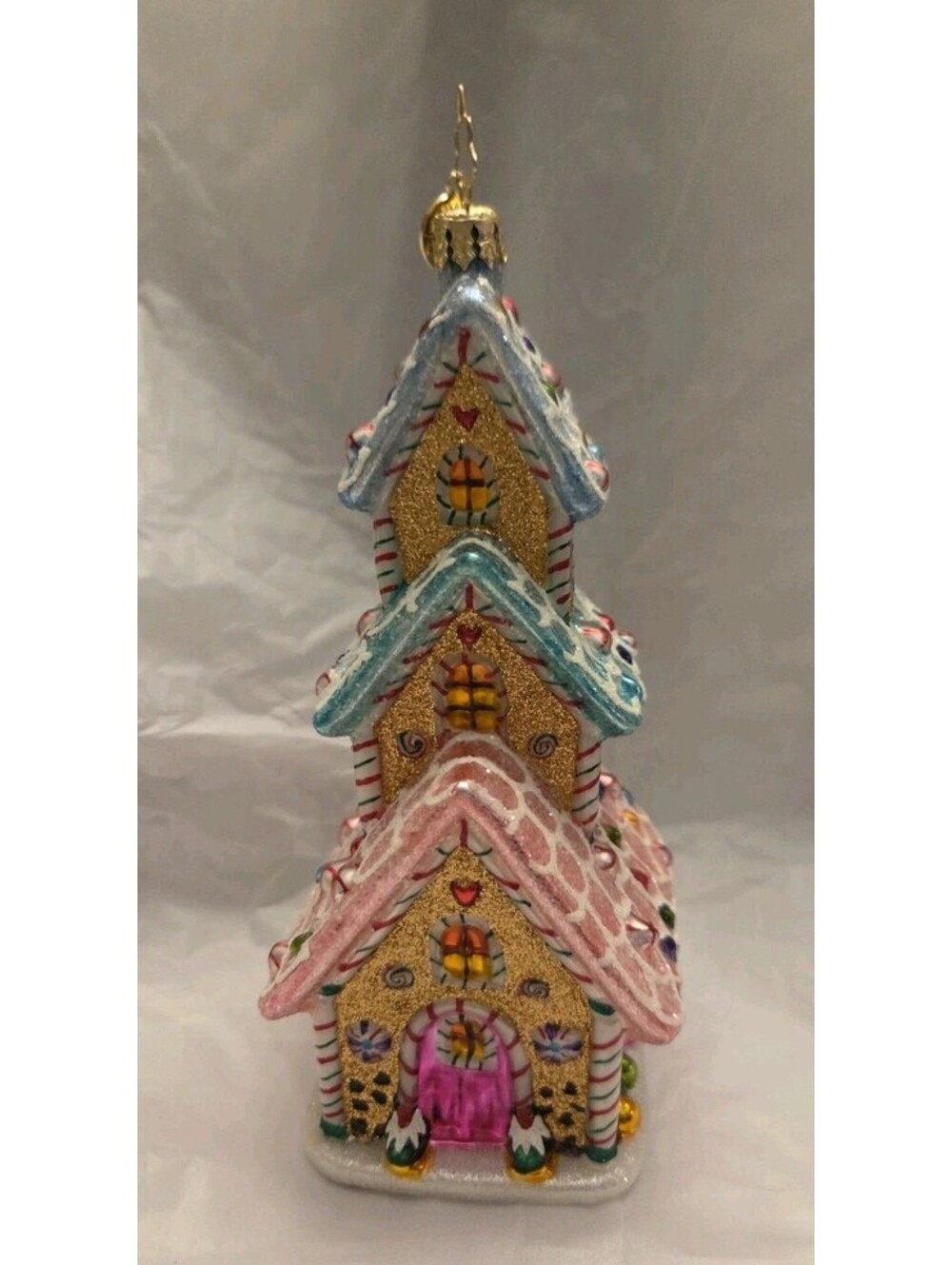 NEW Christopher Radko Tasty Triple Decker 6.5" Glass Handpainted Ornament w/Tag